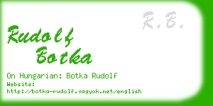 rudolf botka business card